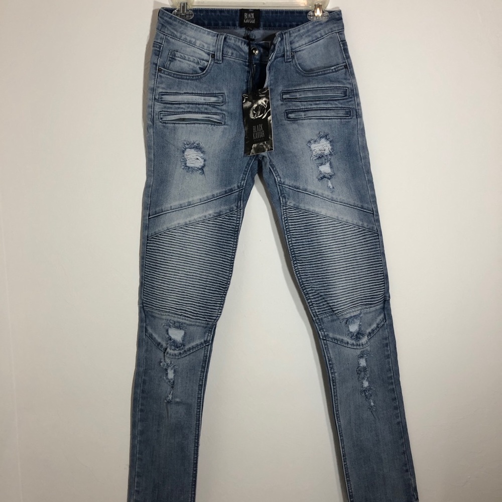 Black Kaviar Paris Skinny Jeans | Denim Blue